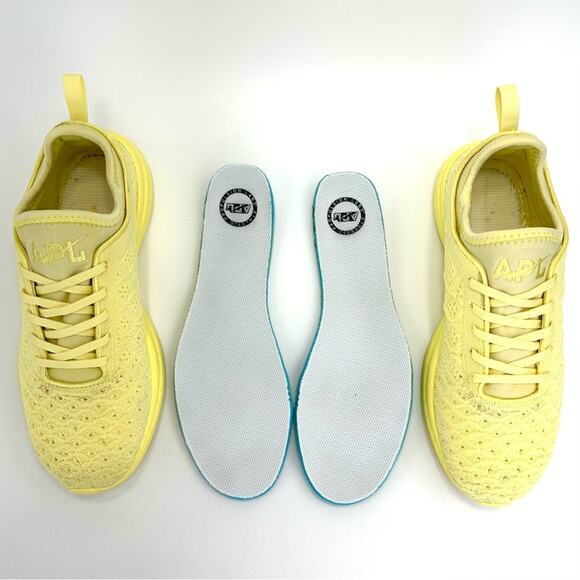 APL Techloom Phantom Women Running Shoes/Sneakers Size 8.5 Yellow Laced Slip-On - Picture 8 of 16